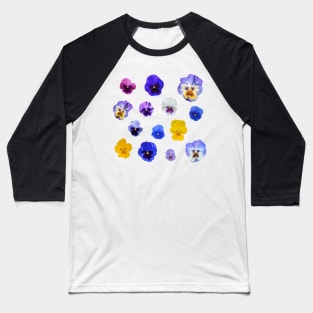 pansy pattern Baseball T-Shirt